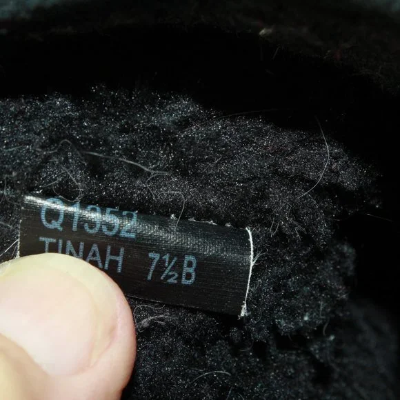 Coach Tinah Monogram Black Suede Lined Buckle Mid Calf Boots Size 7.5 B - Picture 6 of 9